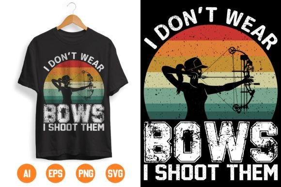 Archery T-shirt Design 08: A Versatile and Professional Digital Clip Art for Your Printing Needs
