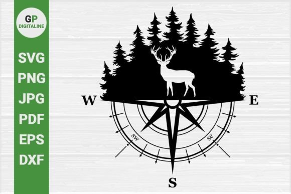 Deer in the Woods Hunting SVG Design