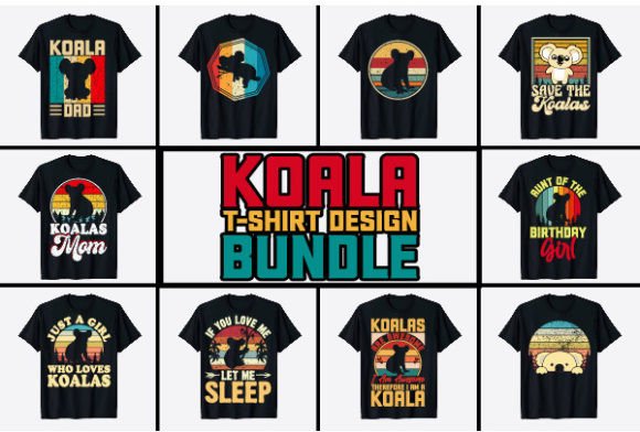 Funny Bear Koala T-Shirt Designs Bundle: A Creative Asset for Merchandise Businesses